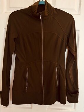 Lululemon Contour Jacket Olive Green Sz 8